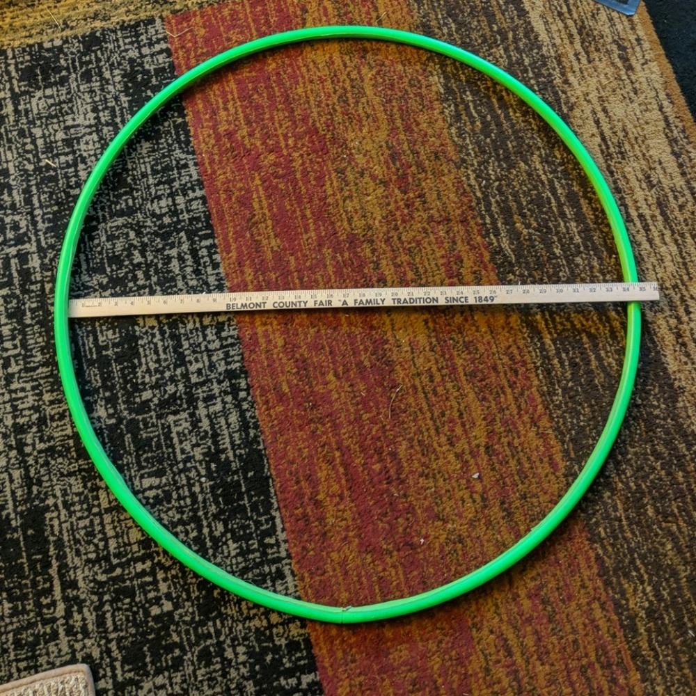 UV reflective neon green hoop